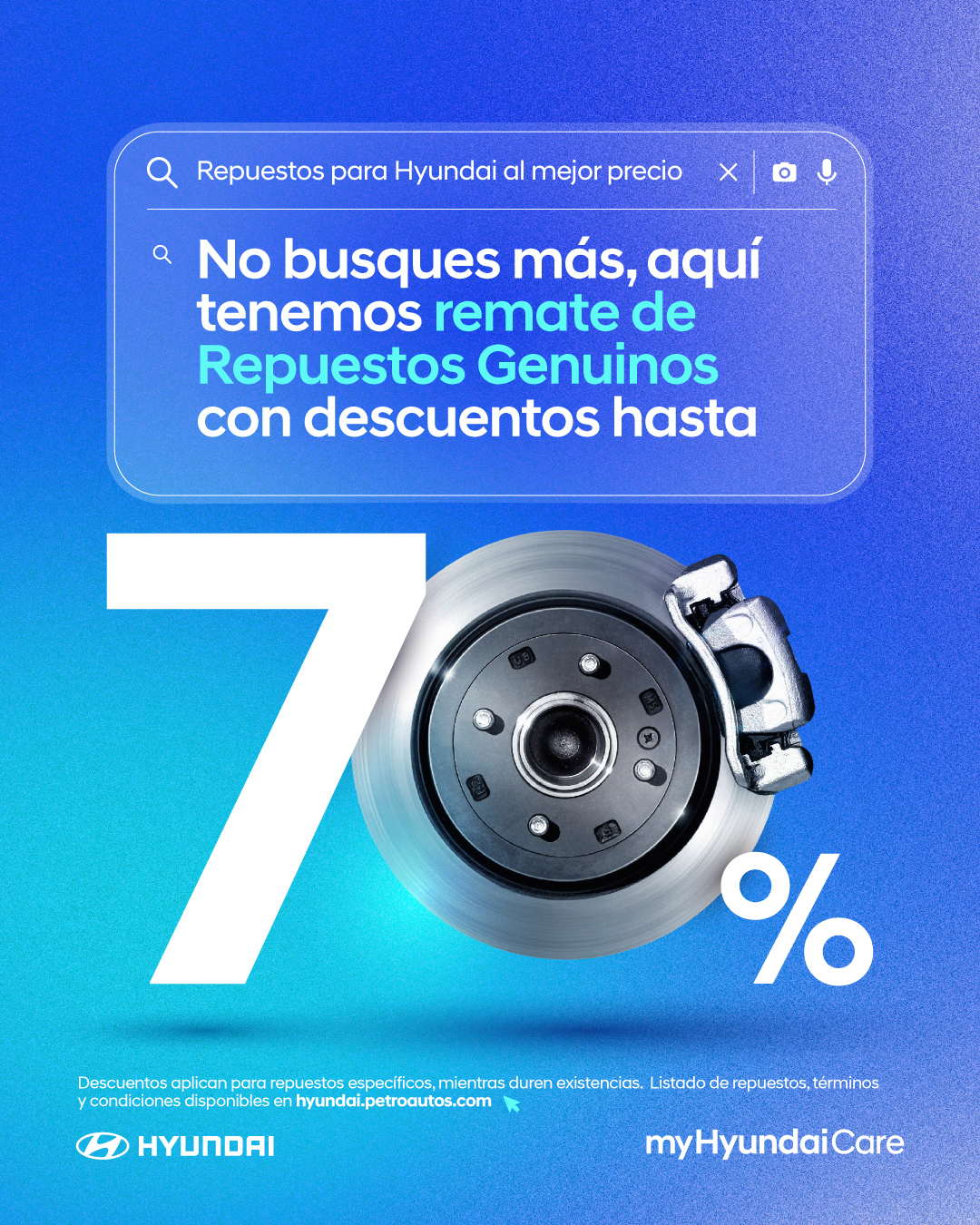 DESCUENTOS ESPECIALES HASTA 70% EN REPUESTOS GENUINOS